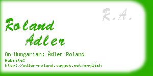 roland adler business card