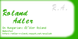 roland adler business card